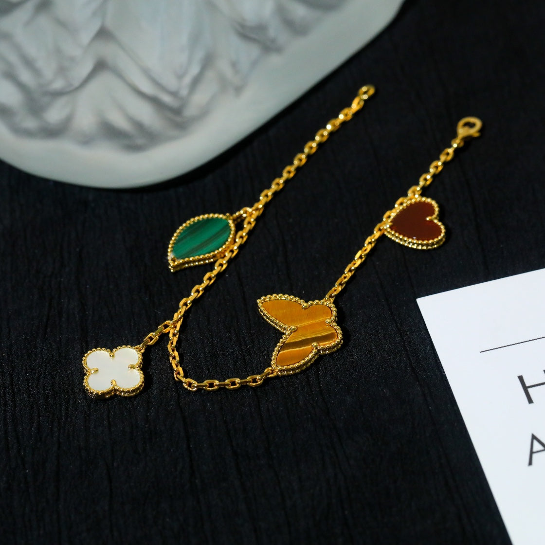 [⭐Shinejoy]LUCKY SPRING 5-MOTIV-ARMBAND IN GOLD