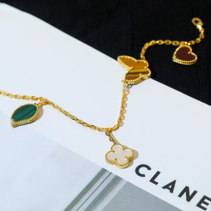 [⭐Shinejoy]LUCKY SPRING 5-MOTIV-ARMBAND IN GOLD