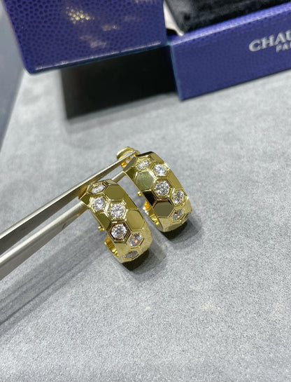 [⭐Shinejoy]BEE LOVE ダイヤモンドフープピアス