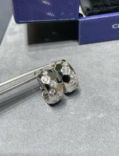 [⭐Shinejoy]BEE LOVE ダイヤモンドフープピアス