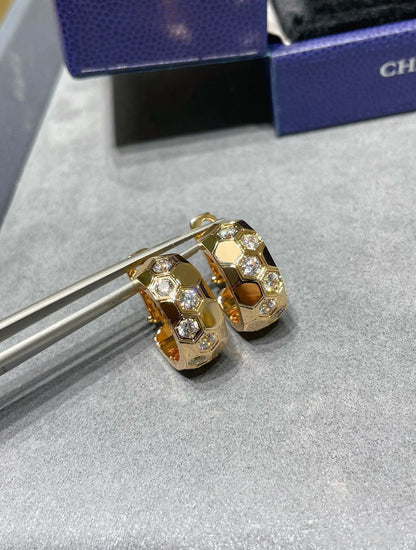 [⭐Shinejoy]BEE LOVE ダイヤモンドフープピアス