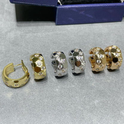 [⭐Shinejoy]BEE LOVE ダイヤモンドフープピアス