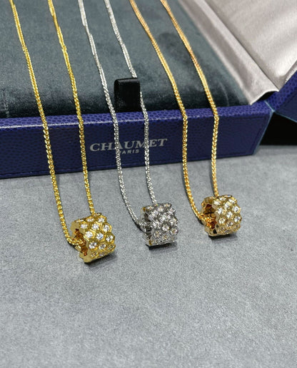 [⭐Shinejoy]BEE LOVE DIAMOND PAVED 3-REIHIGE HALSKETTE