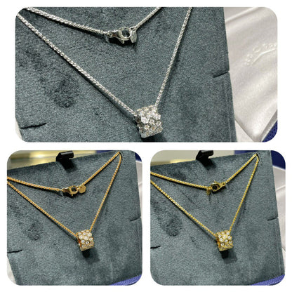 [⭐Shinejoy]BEE LOVE DIAMOND PAVED 3-REIHIGE HALSKETTE