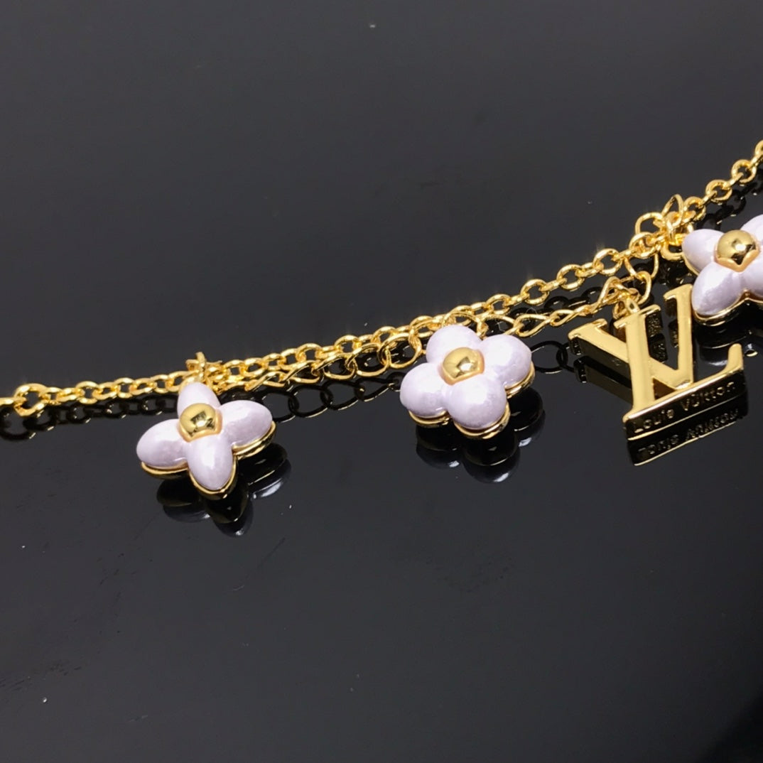 [⭐Shinejoy]ロゴ 6モチーフ スター＆サン ゴールドブレスレット