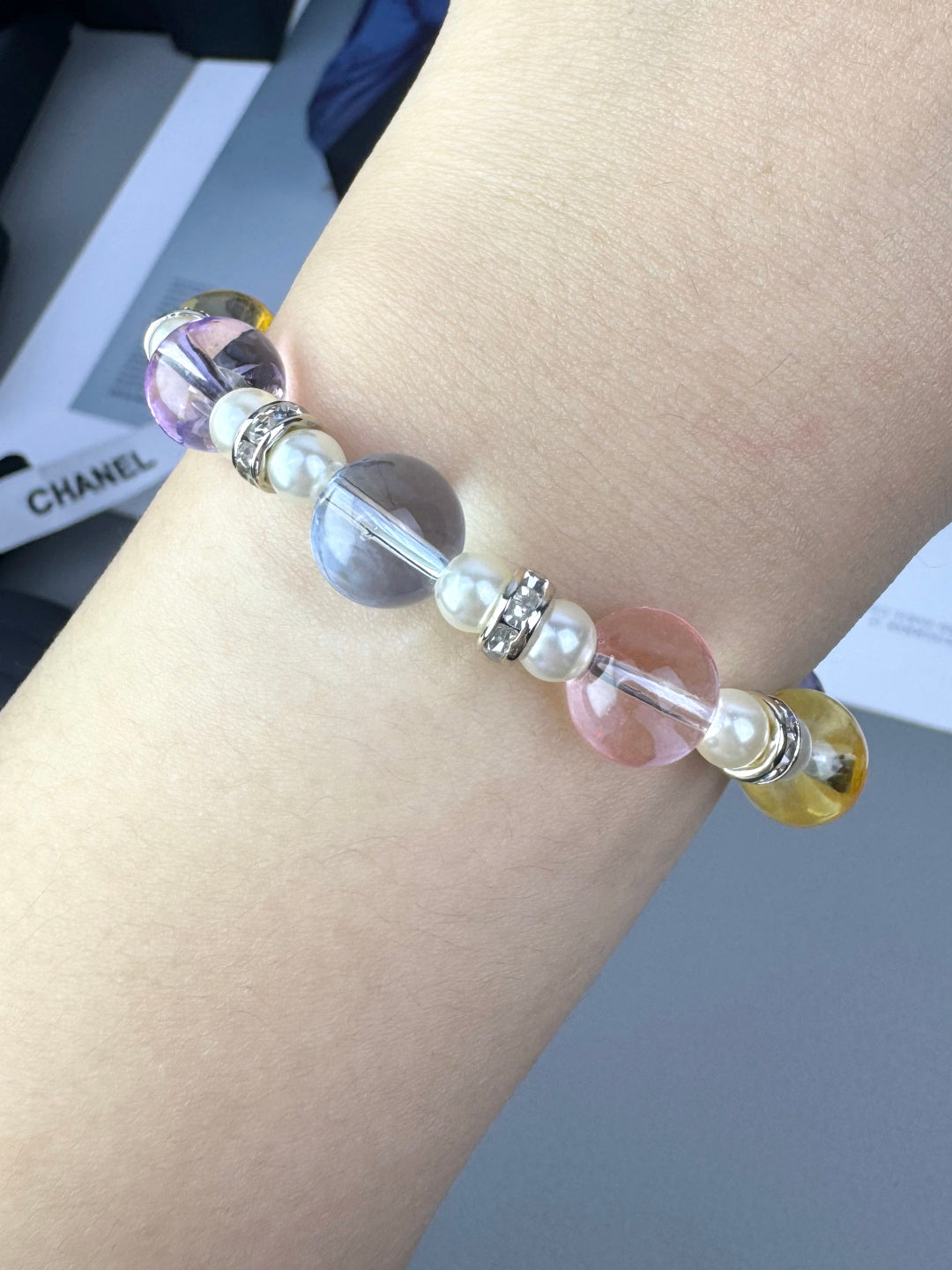 [⭐Shinejoy]カラフル透明レジンブレスレット