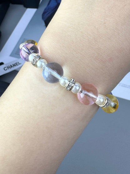 [⭐Shinejoy]カラフル透明レジンブレスレット
