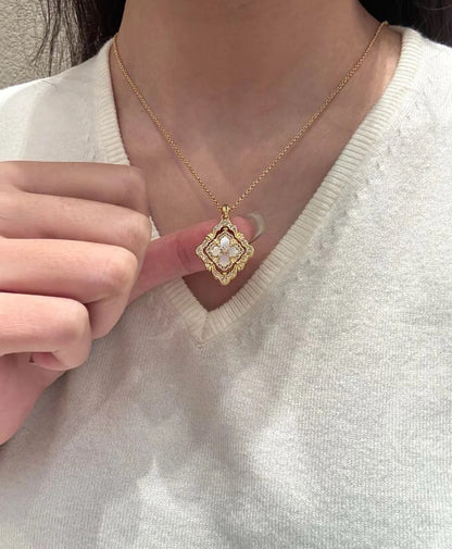[⭐Shinejoy] B.C.L エナメル 回転式一粒ダイヤモンドネックレス（各色）