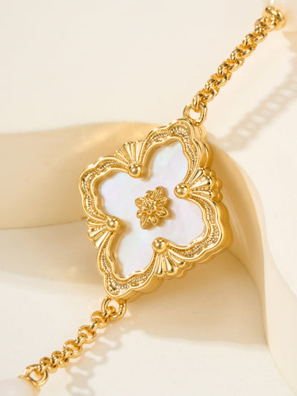 [⭐Shinejoy]B.C.L ENAMELED Three-Flower Bracelet（Trumpet)