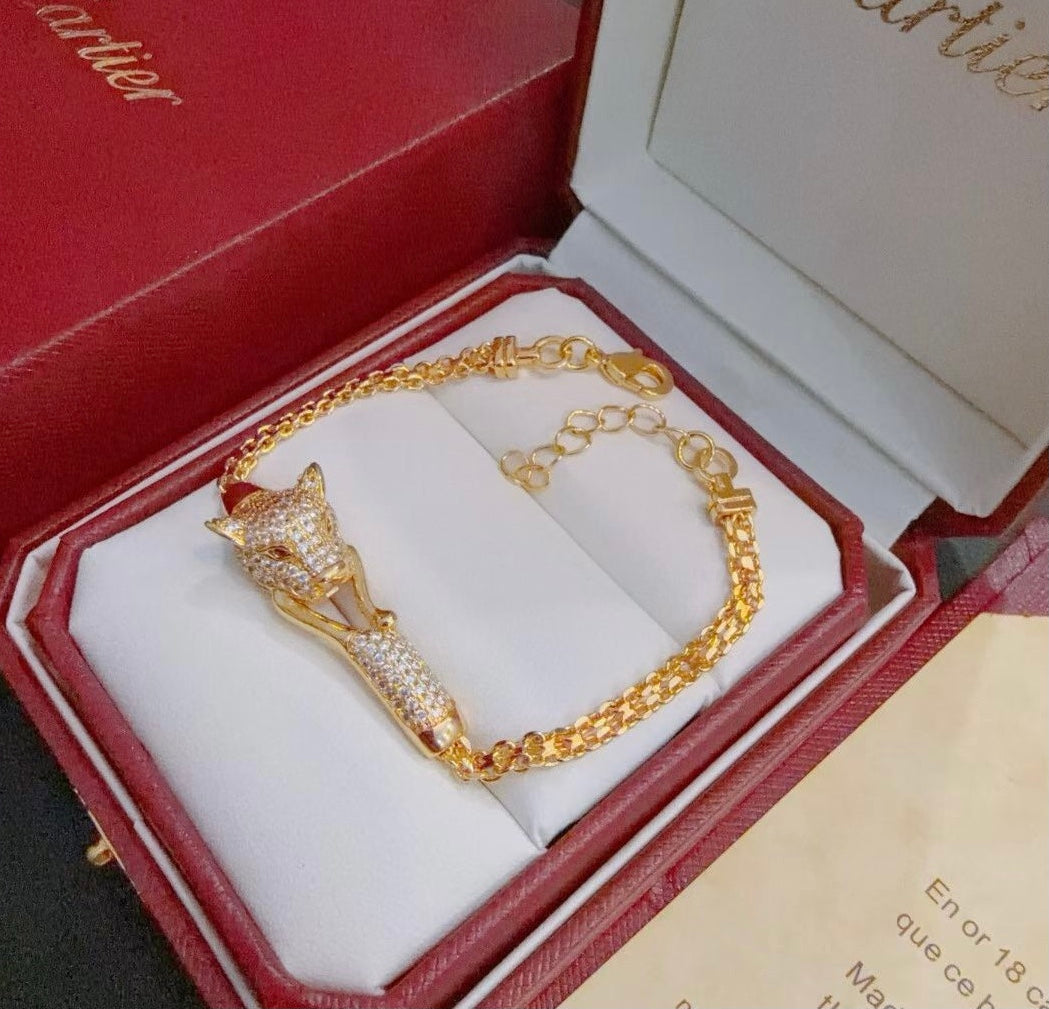 [⭐Shinejoy Jewelry] パンテール ブレスレット ダイヤモンド