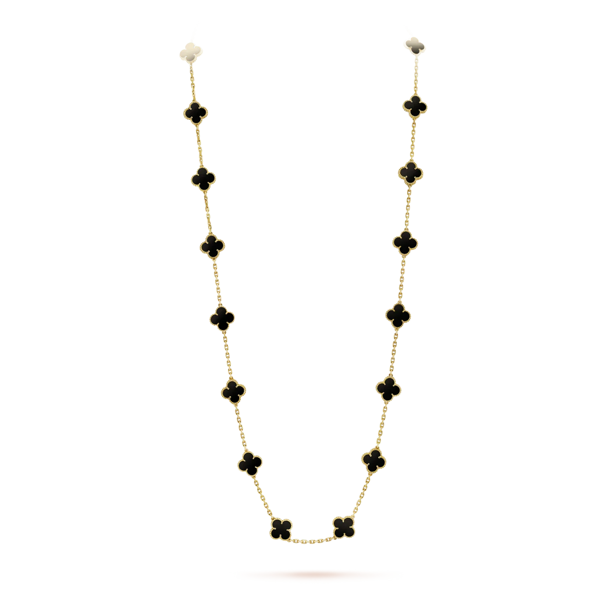 [⭐Shinejoy]CLOVER 20 MOTIVE ONYX HALSKETTE