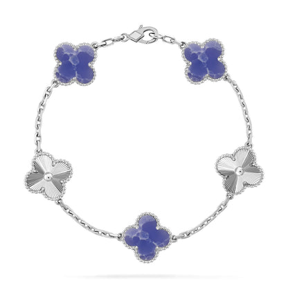 [⭐Shinejoy]CLOVER 5 MOTIV ARMBAND KOLLEKTION MIT BLAUEN ADERN