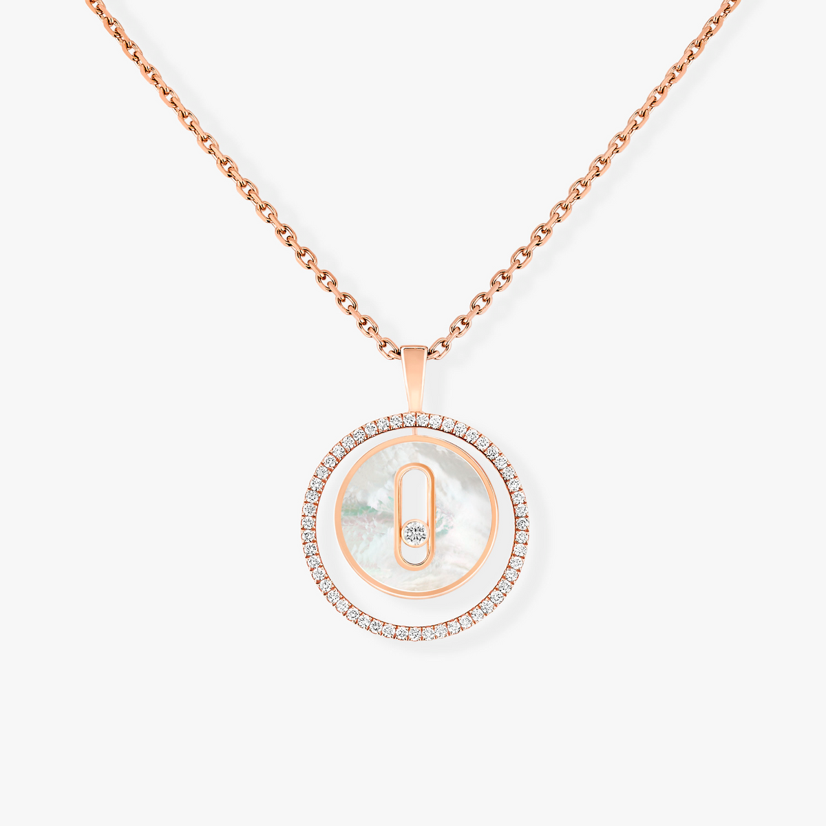 [⭐Shinejoy]Demo MOVE 1 DIAMOND WEISSE PERLMUTT ROSEGOLD DIAMANTHALSKETTE