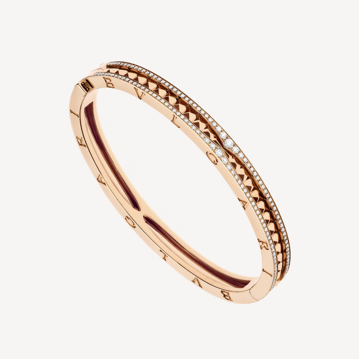 [⭐Shinejoy]ZERO 1 SPIRAL UND PAVÉ-DIAMANT-ARMBAND AUS ROSÉGOLD
