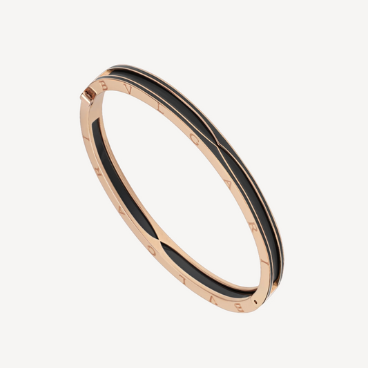 [⭐Shinejoy]ZERO 1 PINK GOLD WITH MATTE BLACK CERAMIC BRACELET