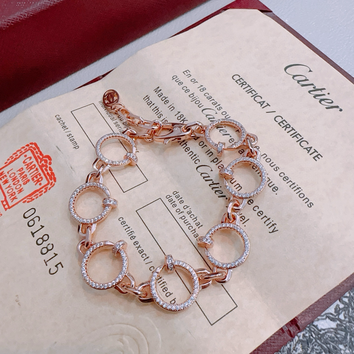 [⭐Shinejoy Jewelry] ラブ＆ジュスト アン クル ブレスレット ダイヤモンド