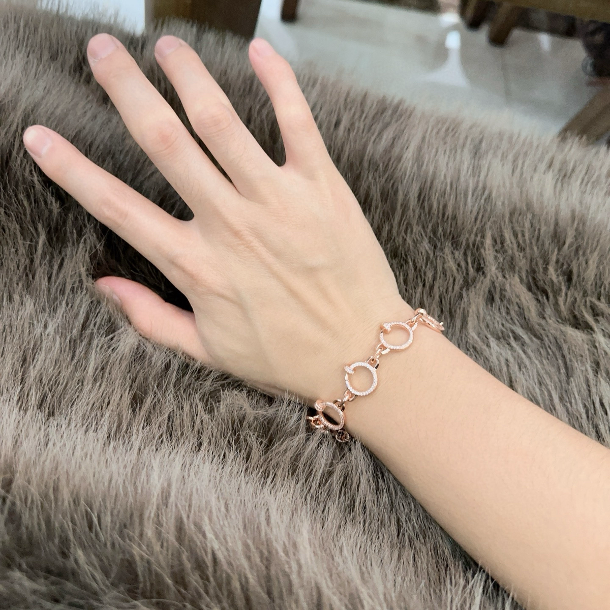 [⭐Shinejoy Jewelry] ラブ＆ジュスト アン クル ブレスレット ダイヤモンド