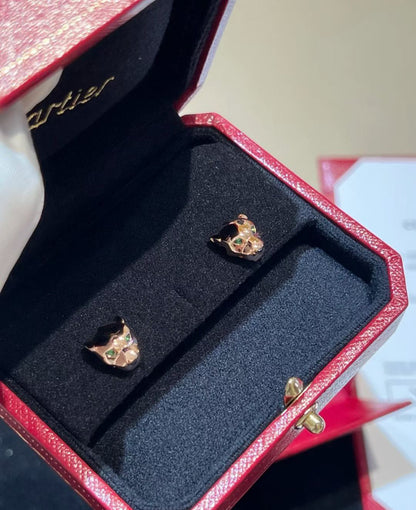 [⭐Shinejoy]チーター柄スタッドピアス（3色）