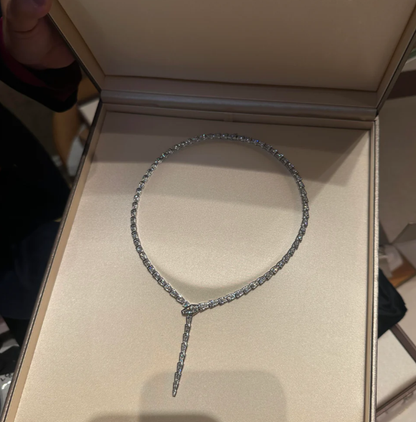 [⭐Shinejoy]NEW！サーペント ダイヤモンド ネックレス