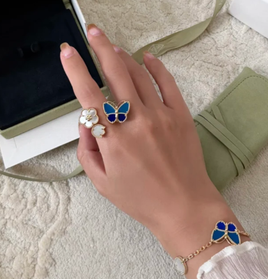 [⭐Shinejoy]2026 NEW TWIN BUTTERFLY LUCKY RING