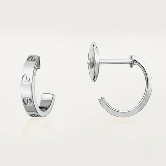 [⭐Shinejoy]LOVE EARRINGS 2.65MM シルバー