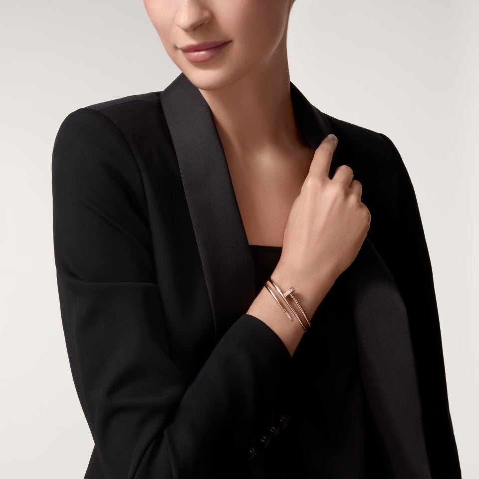 [⭐Shinejoy]JUSTE ARMBAND 3,5 MM DOPPELREIHIG MIT DIAMANTEN