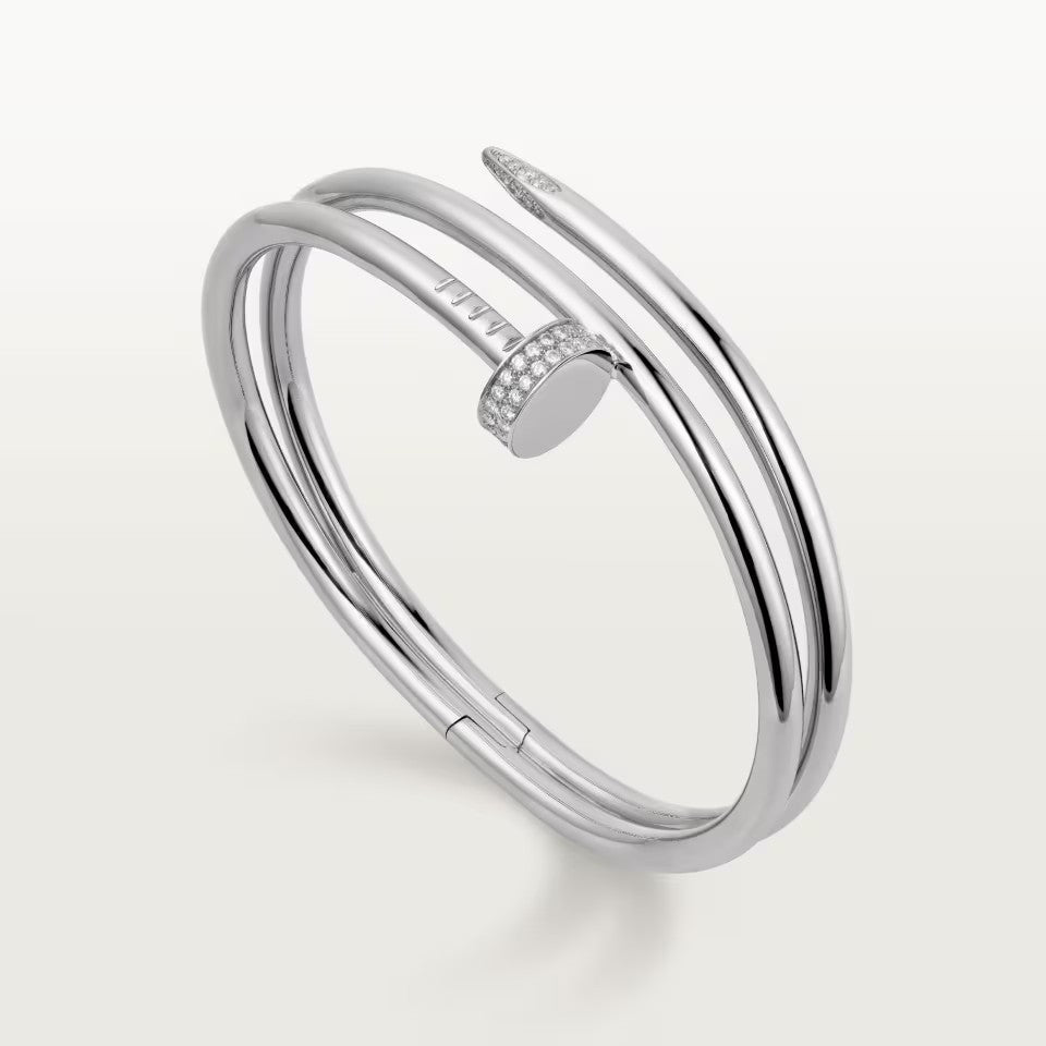 [⭐Shinejoy]JUSTE ARMBAND 3,5 MM DOPPELREIHIG MIT DIAMANTEN