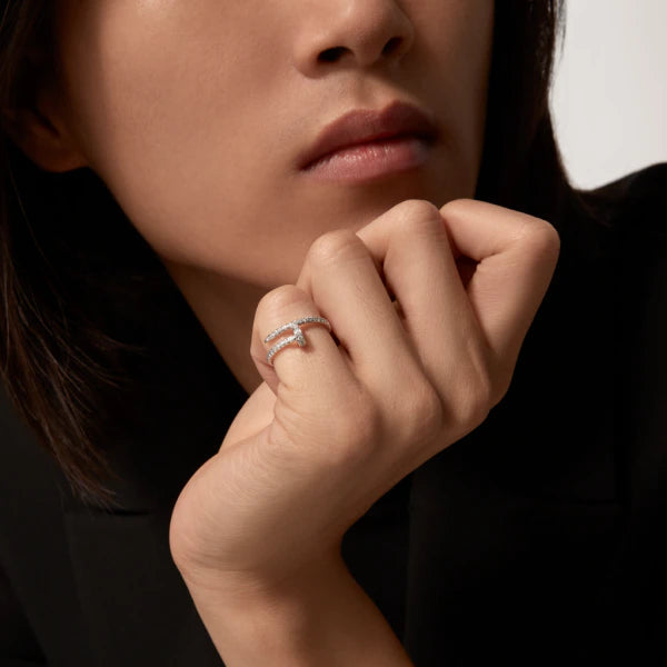 [⭐Shinejoy]JUSTE RING 1,8 MM SILBER DIAMANTEN