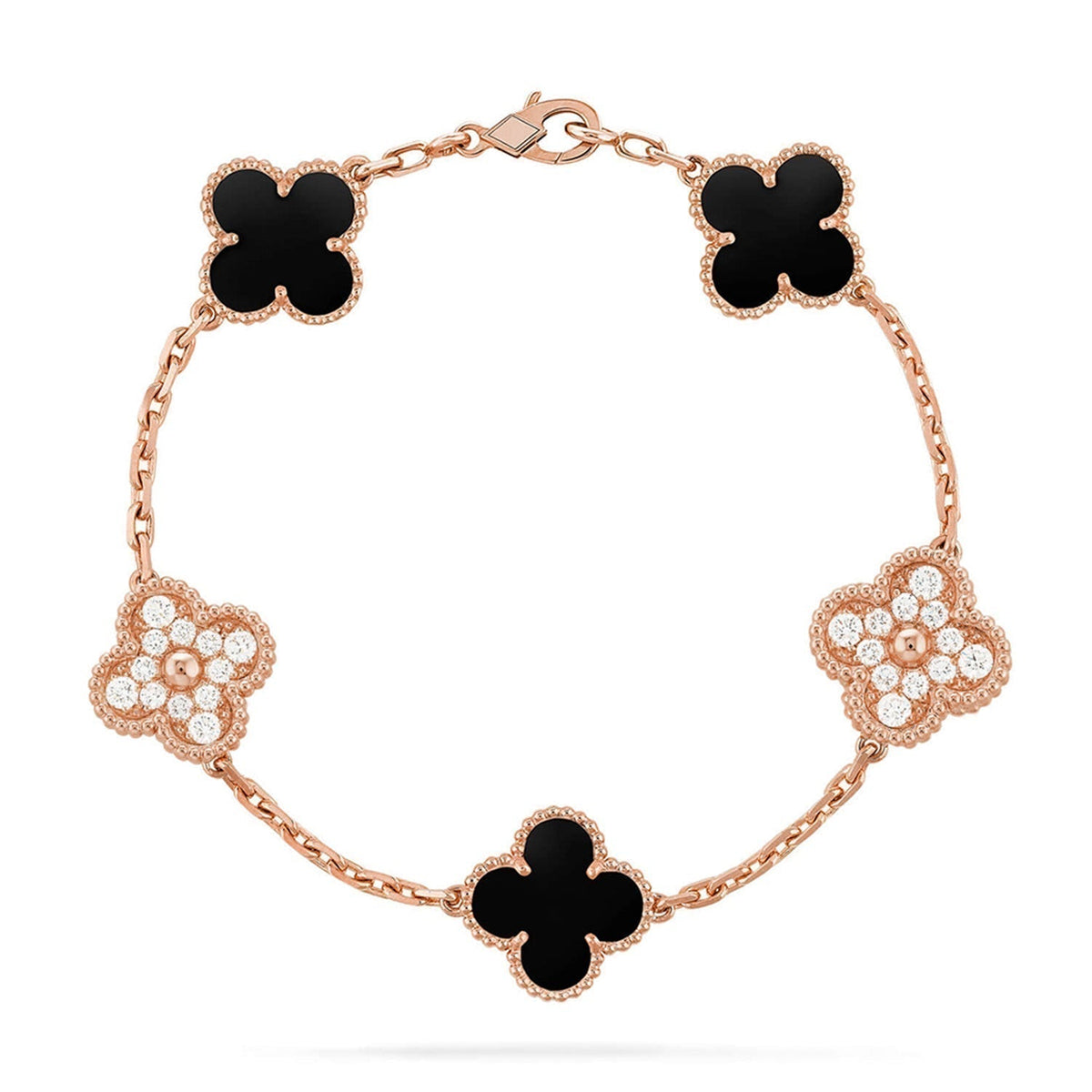 [⭐Shinejoy] CLOVER 5 MOTIF ONYXS BRACELET COLLECTION
