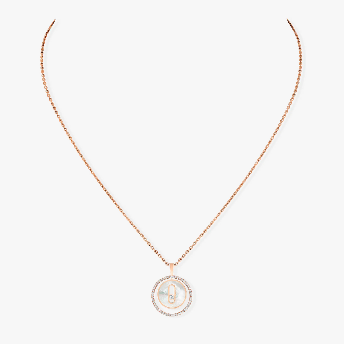 [⭐Shinejoy]Demo MOVE 1 DIAMOND WEISSE PERLMUTT ROSEGOLD DIAMANTHALSKETTE