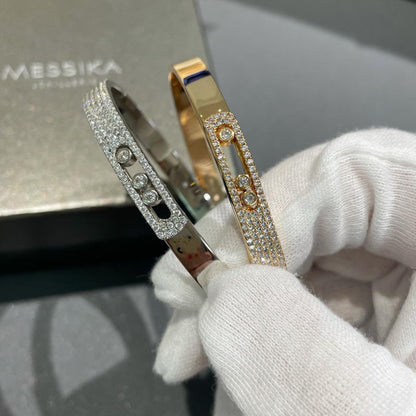 [⭐Shinejoy]Move Noa ローズゴールド パヴェダイヤモンド バングルブレスレット