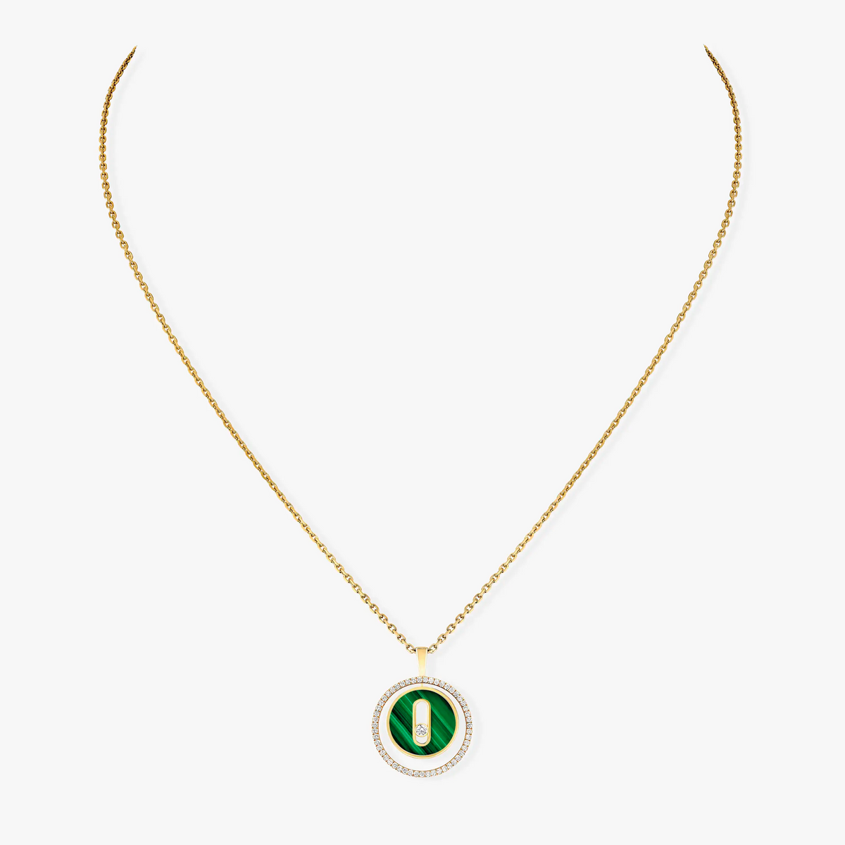 [⭐Shinejoy]Demo MOVE 1 DIAMOND MALACHITE GOLD DIAMOND NECKLACE