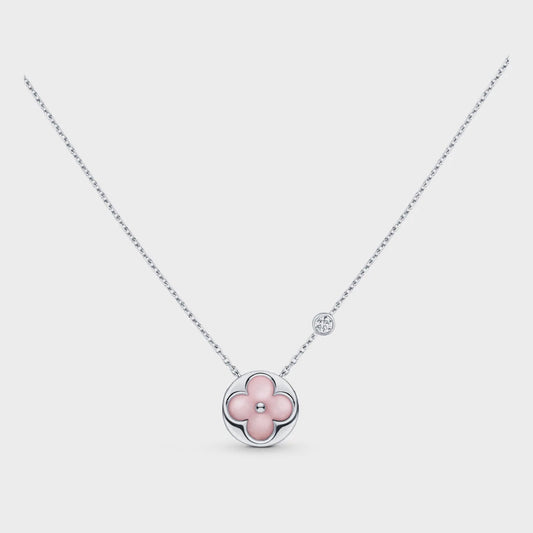 [⭐Shinejoy]SUN MOTIF PINK MOP SILVER BRACELET