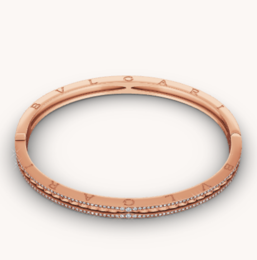 [⭐Shinejoy]ZERO 1 SPIRAL UND PAVÉ-DIAMANT-ARMBAND AUS ROSÉGOLD