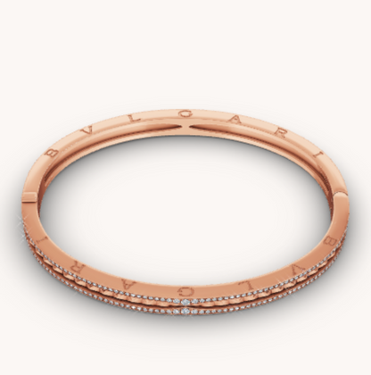 [⭐Shinejoy]ZERO 1 SPIRAL UND PAVÉ-DIAMANT-ARMBAND AUS ROSÉGOLD