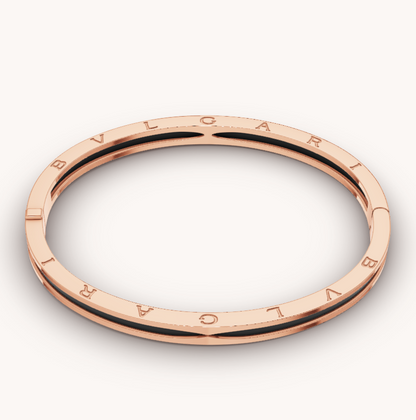 [⭐Shinejoy]ZERO 1 ピンクゴールド、ブラックセラミックブレスレット