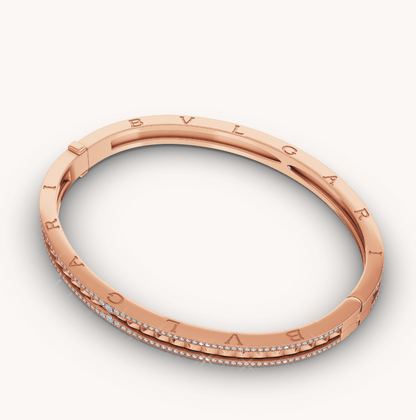[⭐Shinejoy]ZERO 1 SPIRAL UND PAVÉ-DIAMANT-ARMBAND AUS ROSÉGOLD