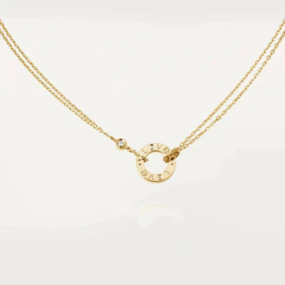 [⭐Shinejoy]LOVE ネックレス 16MM 2ダイヤモンド