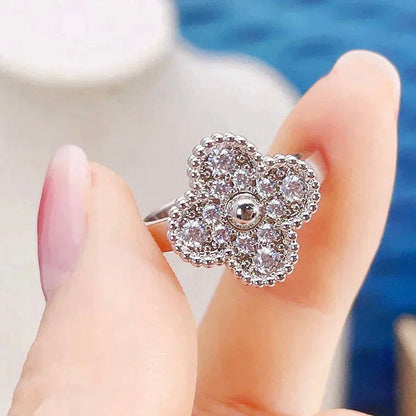 [⭐Shinejoy]クローバーダイヤモンドリング