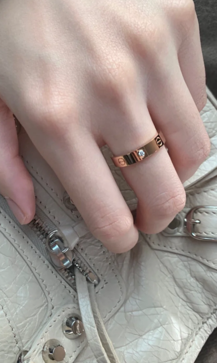 [⭐Shinejoy]LOVE RING 4MM 1 DIAMOND