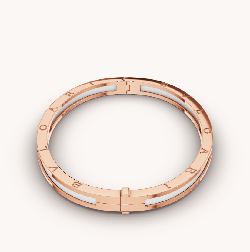 [⭐Shinejoy]ZERO 1 ピンクゴールド、ホワイトセラミックブレスレット