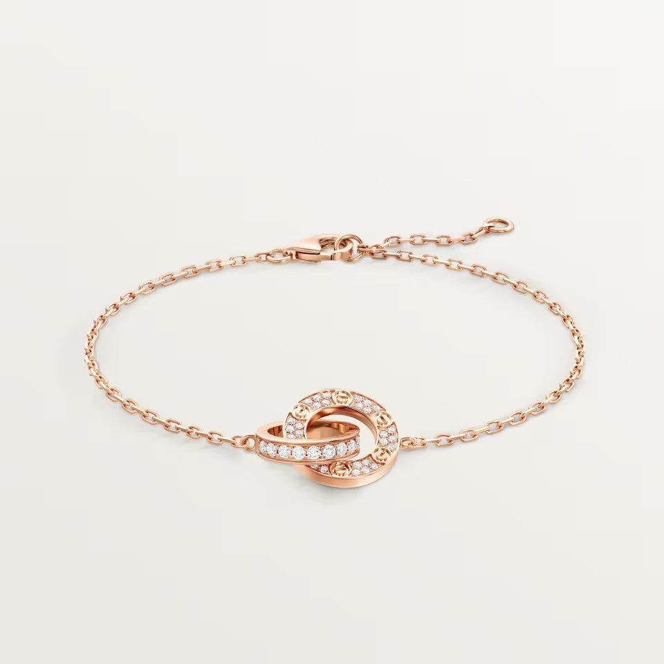 [⭐Shinejoy]LOVE DOPPELRING-ARMBAND MIT VOLLBESATZ