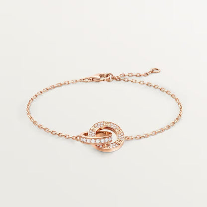 [⭐Shinejoy]LOVE DOPPELRING-ARMBAND MIT VOLLBESATZ