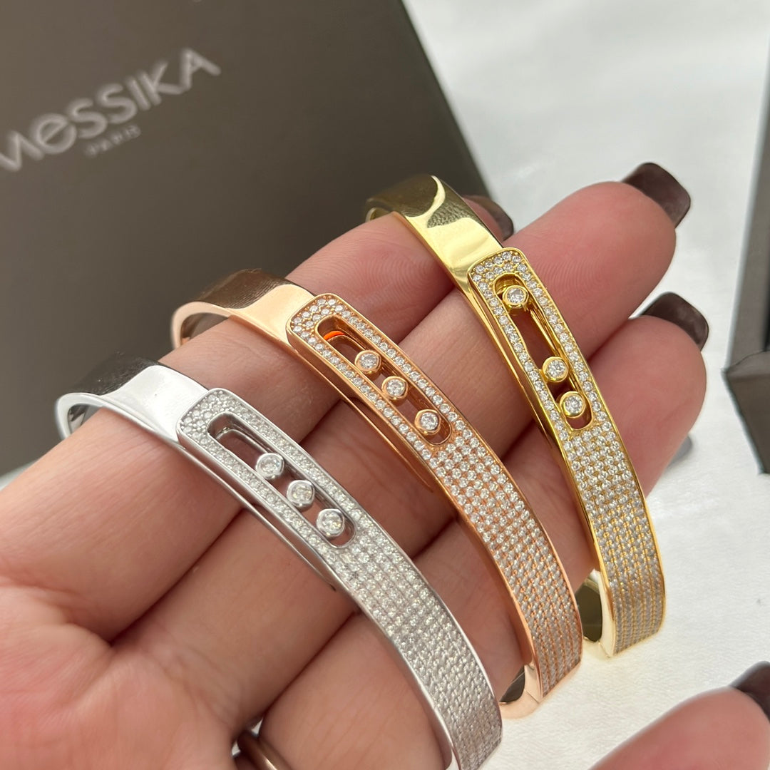 [⭐Shinejoy]Move Noa ローズゴールド パヴェダイヤモンド バングルブレスレット
