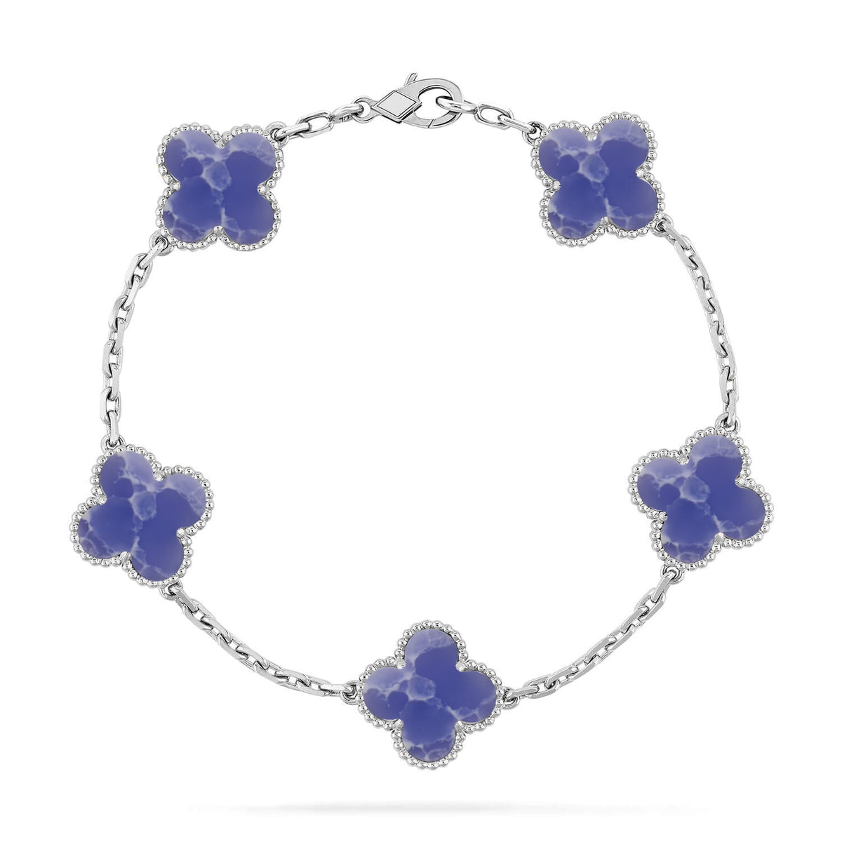 [⭐Shinejoy]CLOVER 5 MOTIV ARMBAND KOLLEKTION MIT BLAUEN ADERN