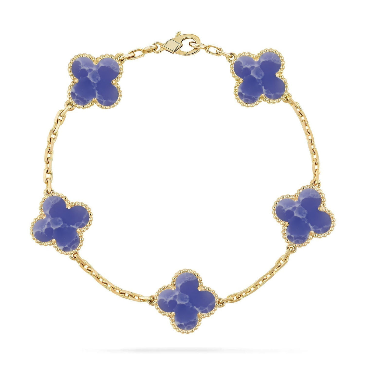 [⭐Shinejoy]CLOVER 5 MOTIV ARMBAND KOLLEKTION MIT BLAUEN ADERN