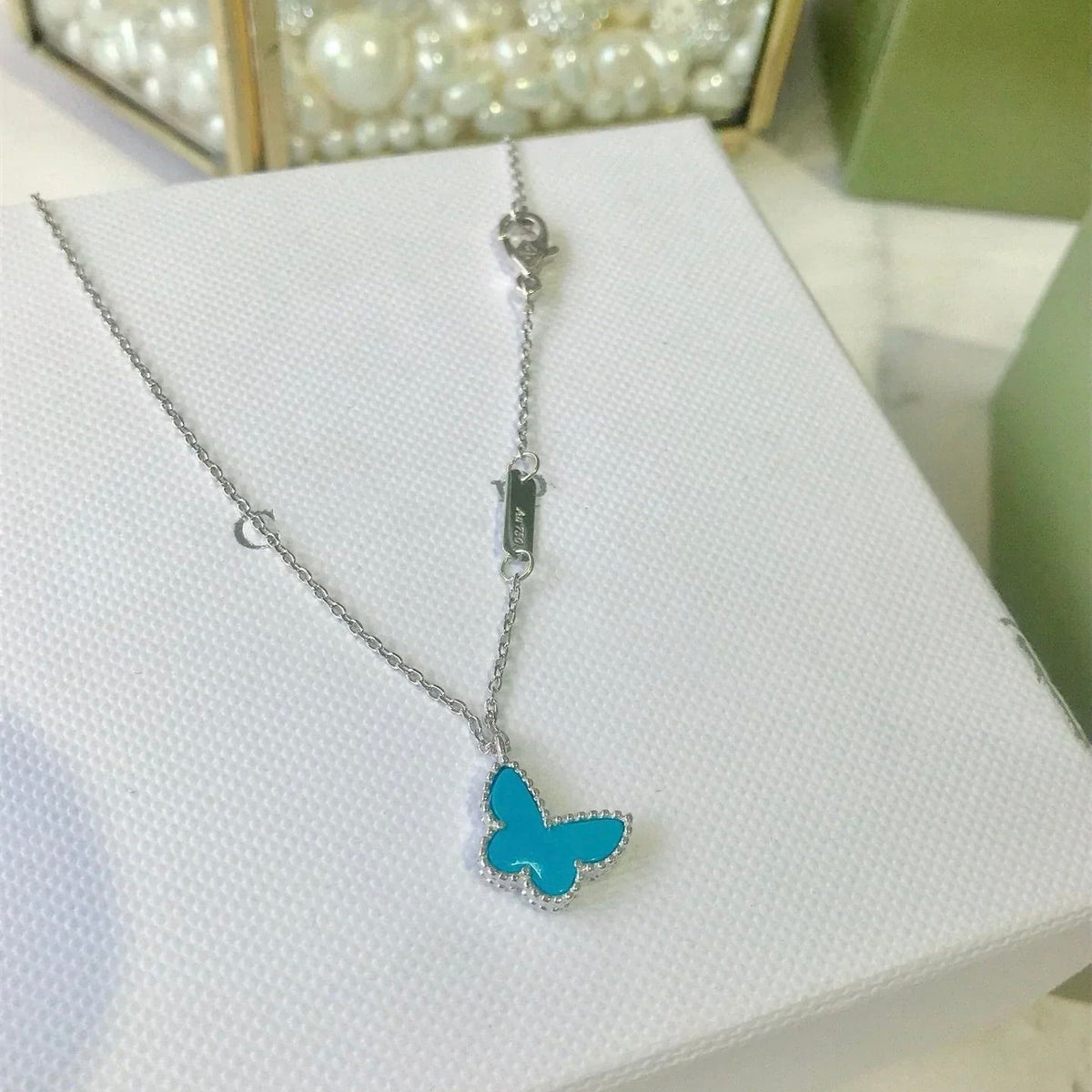 [⭐Shinejoy]BUTTERFLY TURQUOISE BUTTERFLY BRACELET SILVER