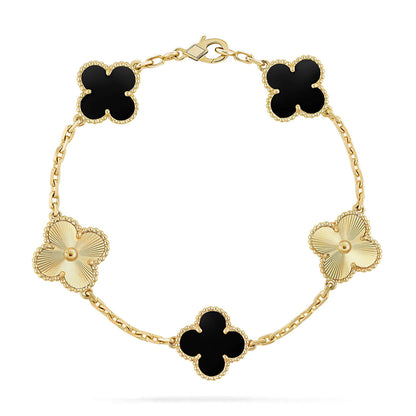 [⭐Shinejoy] CLOVER 5 MOTIF ONYXS BRACELET COLLECTION