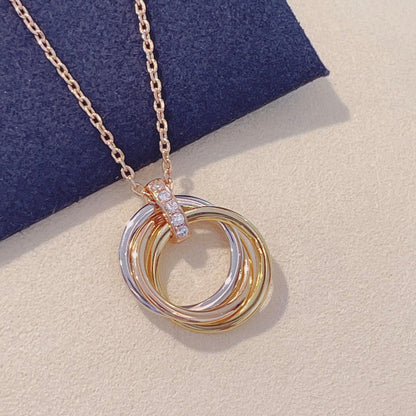 [⭐Shinejoy]TRINITY-HALSKETTE GOLD DIAMANTEN