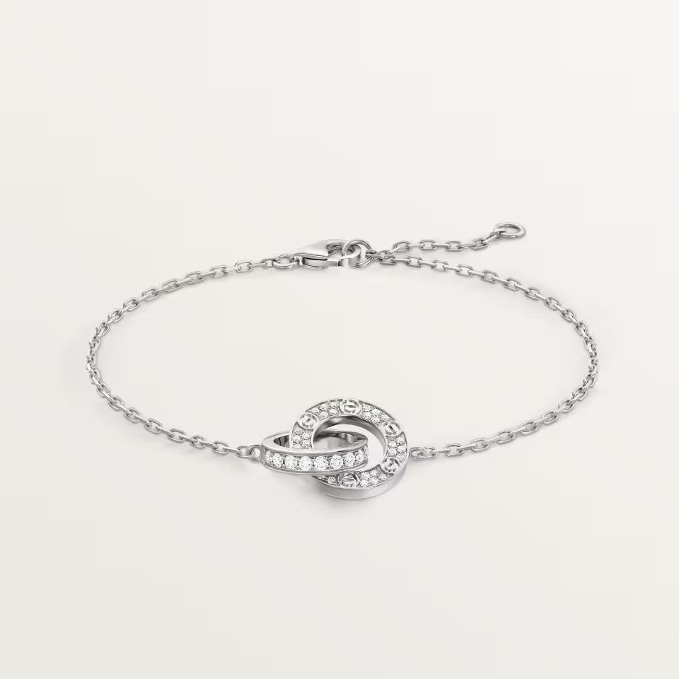 [⭐Shinejoy]LOVE DOPPELRING-ARMBAND MIT VOLLBESATZ